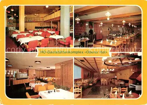 AK / Ansichtskarte Oberhof Thueringen HO Gaststaettenkomplex Oberer Hof Tanzbar Restaurant Mokkabar Kat. Oberhof Thueringen