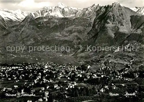 AK / Ansichtskarte Meran Merano Panorama Alpen