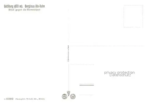 AK / Ansichtskarte Uetliberg ZH Berghaus Uto Kulm Aussichtsturm Ausblick gegen Berner Alpen
