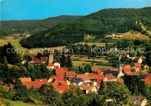 AK / Ansichtskarte Unterleinleiter Ortsansicht mit Kirche Fraenkische Schweiz Kat. Unterleinleiter