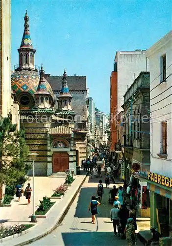 AK / Ansichtskarte Lloret de Mar Calle e iglesia Kat. Costa Brava Spanien