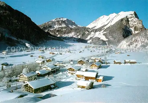 AK / Ansichtskarte Au Bregenzerwald Winterpanorama Blick gegen Kanisfluh Kat. Schoppernau