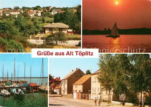 AK / Ansichtskarte Alt Toeplitz Teilansicht Grosser Zernsee Dorfstrasse Bootshafen