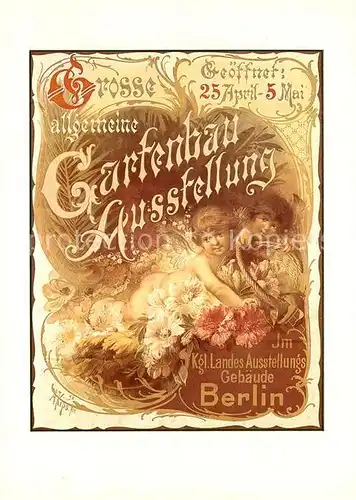 AK / Ansichtskarte Berlin Plakat Grosse Gartenbau Ausstellung Kat. Berlin