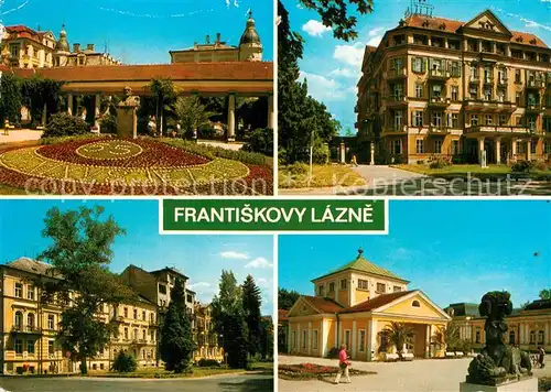 AK / Ansichtskarte Frantiskovy Lazne Svetozname lazenske mesto bylo zalozeno Kdy byl polozen zakladni kamen prvniho lazenskeho domu Kat. Franzensbad