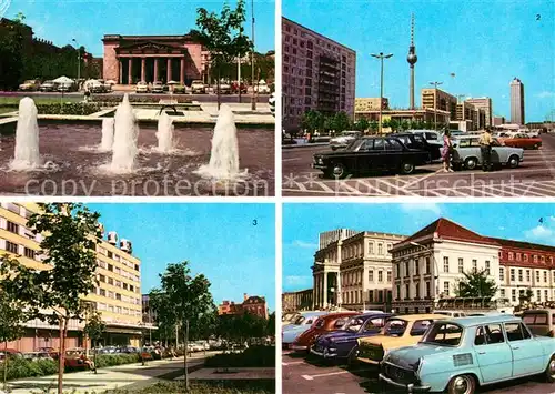 AK / Ansichtskarte Berlin Mahnmal Unter den Linden Karl Marx Allee Interhotel Operncafe Kat. Berlin