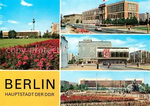 AK / Ansichtskarte Berlin Palast der Republik Staatsratsgebaeude Interhotel Berolina Palast der Republik Neptunbrunnen Kat. Berlin