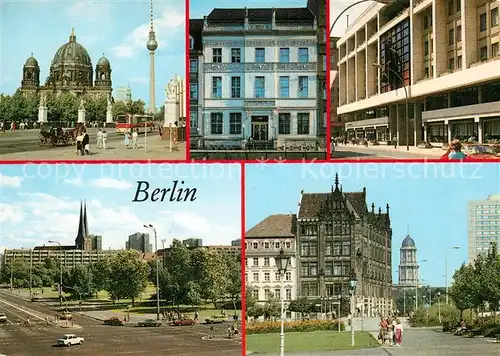 AK / Ansichtskarte Berlin Dom Gaststaette Ermeierhaus Marx Engels Forum Nikolaiviertel Gertraudenbruecke Kat. Berlin