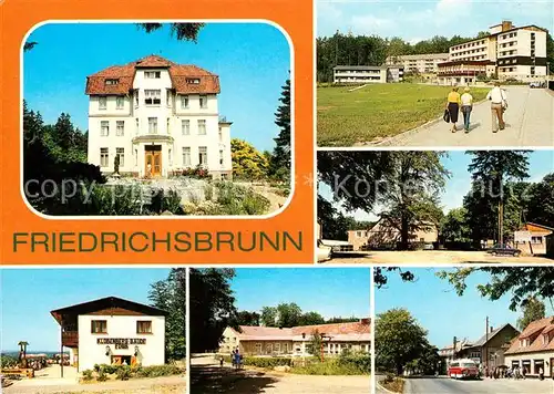 AK / Ansichtskarte Friedrichsbrunn Harz Sanatorium Ernst Thaelmann FDGB Bettenhaus Kurt Dilge Viktorshoehe Klobenberg Baude HOG Zum Ramberg Kat. Friedrichsbrunn