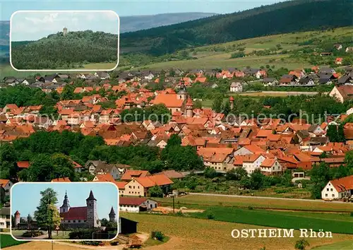AK / Ansichtskarte Ostheim Rhoen mit Lichterburg und Kirchenburg Kat. Ostheim v.d.Rhoen