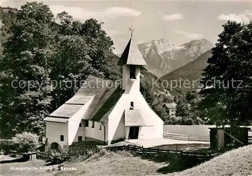 AK / Ansichtskarte Ramsau Berchtesgaden Evangelische Kirche  Kat. Ramsau b.Berchtesgaden