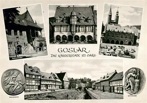 AK / Ansichtskarte Goslar Marktplatz Kaiser Worth Liebfrauenberg  Kat. Goslar