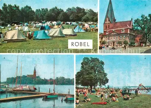 AK / Ansichtskarte Roebel Mueritz Camping Seepartie Badestelle / Roebel Mueritz /Mueritz LKR