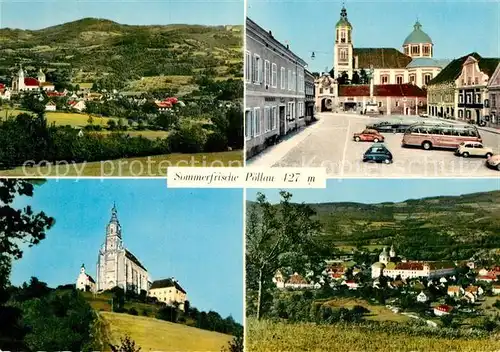 AK / Ansichtskarte Poellau Ortspartien mit Kirche / Poellau Steiermark /Oststeiermark
