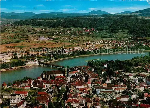 AK / Ansichtskarte Bad Saeckingen Fliegeraufnahme Rheinpartie / Bad Saeckingen /Waldshut LKR