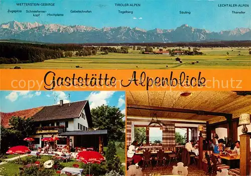 AK / Ansichtskarte Bad Woerishofen Restaurant Alpenblick / Bad Woerishofen /Unterallgaeu LKR