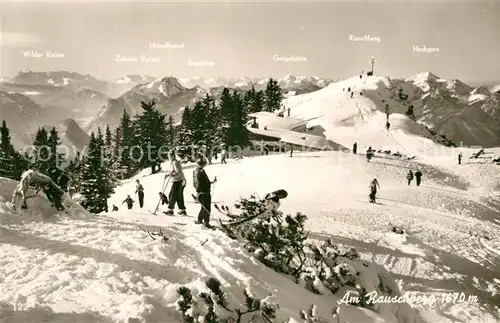 AK / Ansichtskarte Ruhpolding Am Rauschberg Skipiste Kat. Ruhpolding