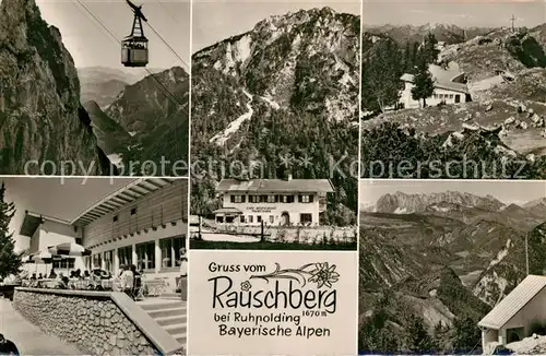 AK / Ansichtskarte Ruhpolding Rauschberg Seilbahn Gasthaus Kat. Ruhpolding