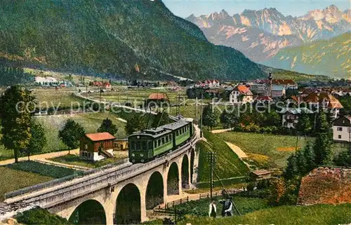 AK / Ansichtskarte Mittenwald Bayern Partie an der neuen Bahn Kat. Mittenwald