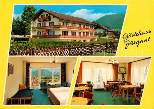 AK / Ansichtskarte Ruhpolding Gaestehaus Juergant Zimmer Gaststube Kat. Ruhpolding