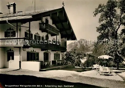 AK / Ansichtskarte Ruhpolding Berggasthaus Weingarten Alm Kat. Ruhpolding