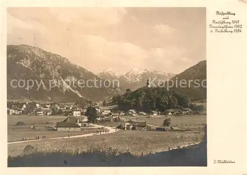 AK / Ansichtskarte Ruhpolding mit Rauschberg Sonntagshorn und Reifelberg Kat. Ruhpolding