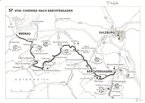 AK / Ansichtskarte Chiemgau Gebietskarte vom Chiemsee bis Berchtesgaden Kat. Chiemsee