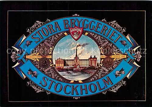 AK / Ansichtskarte Stockholm The Grand Brewery 1891   1910 Brauerei Repro Kat. Stockholm