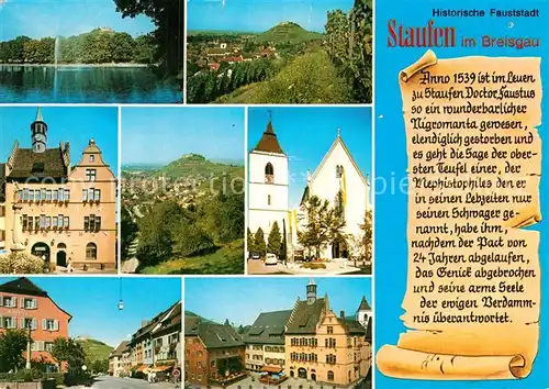 AK / Ansichtskarte Staufen Breisgau Teilansichten Historische Fauststadt Kat. Staufen im Breisgau