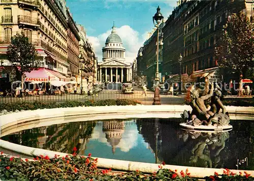 AK / Ansichtskarte Paris Le Pantheon et Rue Soufflot Kat. Paris