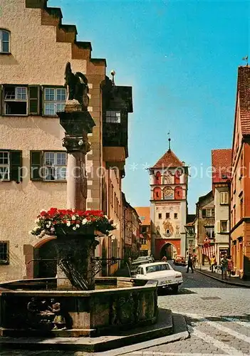 AK / Ansichtskarte Wangen Allgaeu Paradiesstrasse und Lindauer Tor Kat. Wangen im Allgaeu