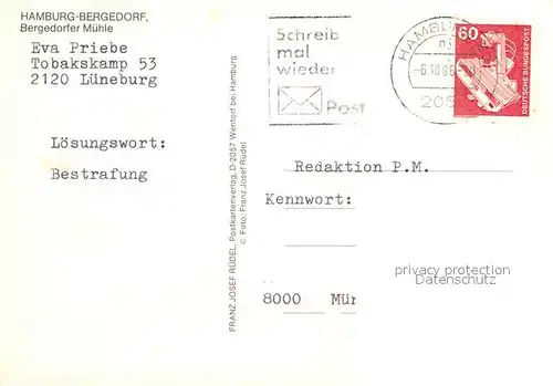 AK / Ansichtskarte Bergedorf Hamburg Bergedorfer Muehle  Kat. Hamburg