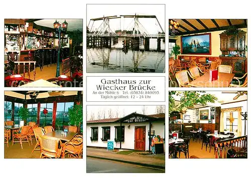 AK / Ansichtskarte Greifswald Gasthaus zur Wiecker Bruecke
