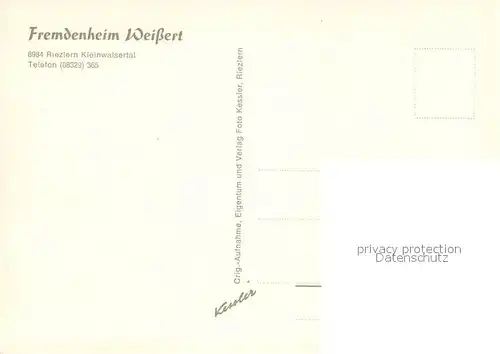 AK / Ansichtskarte Riezlern Kleinwalsertal Vorarlberg Fremdenheim Weissert Kat. Mittelberg