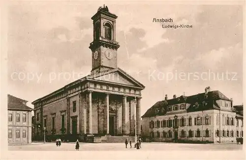 AK / Ansichtskarte Ansbach Mittelfranken Ludwigskirche Kat. Ansbach