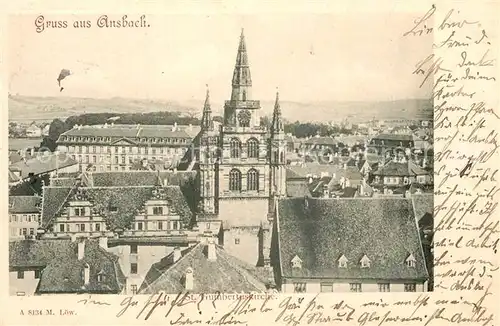 AK / Ansichtskarte Ansbach Mittelfranken Gumbertuskirche Kat. Ansbach