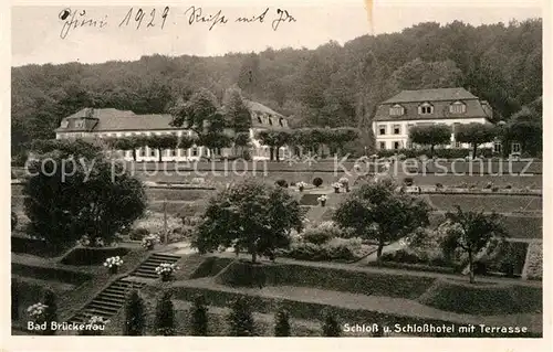 AK / Ansichtskarte Brueckenau Bad Schloss Schlosshotel Terrasse Kat. Bad Brueckenau
