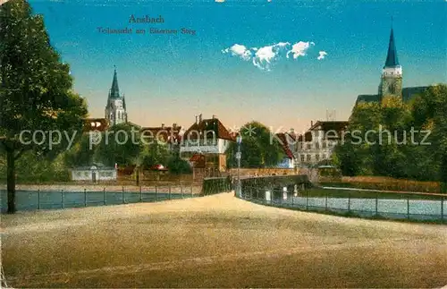 AK / Ansichtskarte Ansbach Mittelfranken Eiserner Steg Kat. Ansbach
