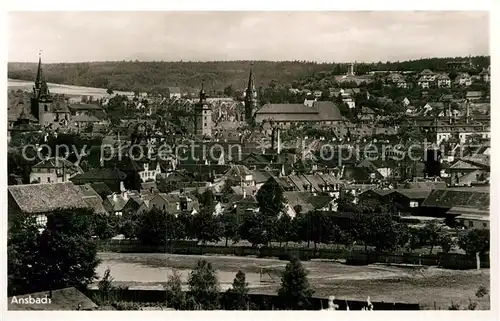 AK / Ansichtskarte Ansbach Mittelfranken Panorama Kat. Ansbach