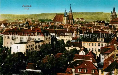 AK / Ansichtskarte Ansbach Mittelfranken Panorama Kat. Ansbach