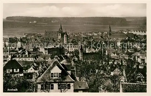 AK / Ansichtskarte Ansbach Mittelfranken Panorama Kat. Ansbach