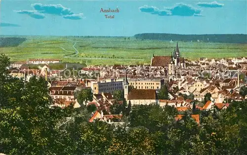 AK / Ansichtskarte Ansbach Mittelfranken Panorama Kat. Ansbach