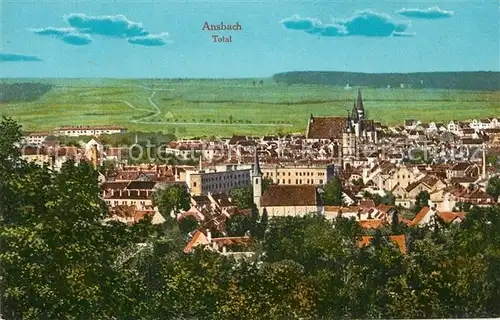 AK / Ansichtskarte Ansbach Mittelfranken Panorama Kat. Ansbach