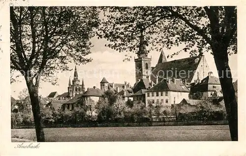 AK / Ansichtskarte Ansbach Mittelfranken Panorama Kat. Ansbach