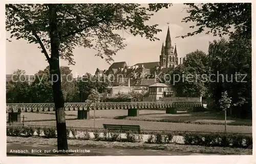 AK / Ansichtskarte Ansbach Mittelfranken Gumbertuskirche Kat. Ansbach