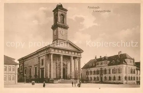 AK / Ansichtskarte Ansbach Mittelfranken Ludwigskirche Kat. Ansbach