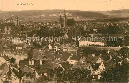 AK / Ansichtskarte Ansbach Mittelfranken Panorama Kat. Ansbach