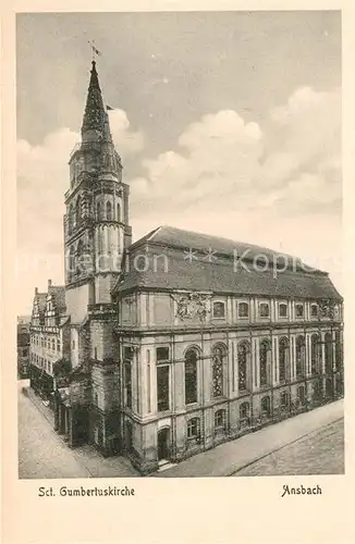 AK / Ansichtskarte Ansbach Mittelfranken Gumbertuskirche Kat. Ansbach