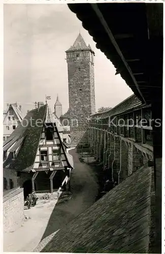 AK / Ansichtskarte Rothenburg Tauber Wehrgang Roederturm Kat. Rothenburg ob der Tauber