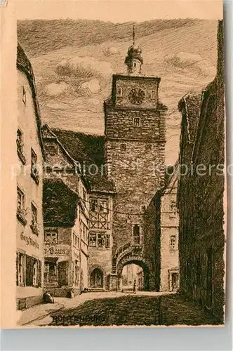 AK / Ansichtskarte Rothenburg Tauber Turm Kat. Rothenburg ob der Tauber
